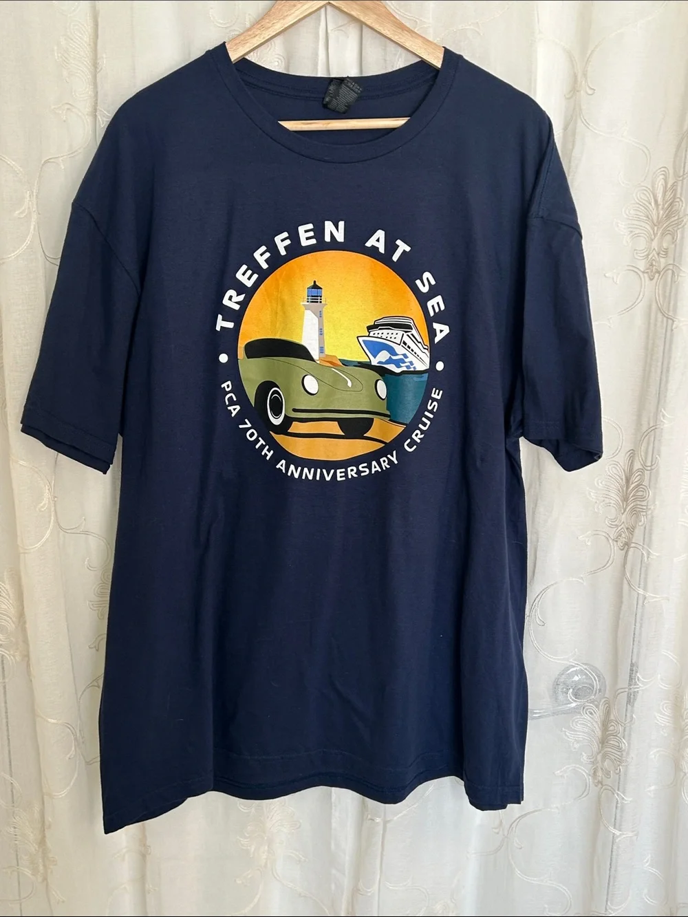 PCA Porsche Club of America Treffen At Sea 70th Anniversary Cruise Shirt 2XL